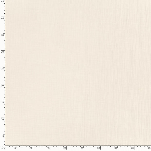 Muslin GOTS organic fabric Unicolour Off White