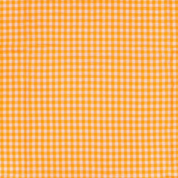 Seersucker tissu Orange Fluo 