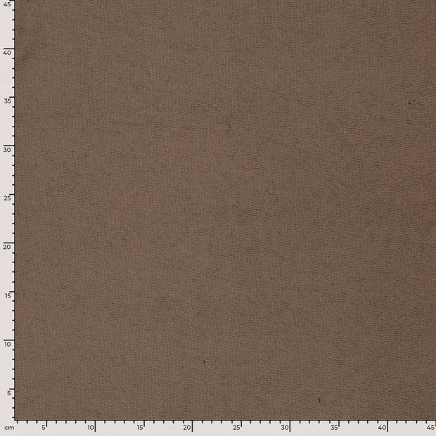 Terry Crêpe tissu Unicolore Marron taupe