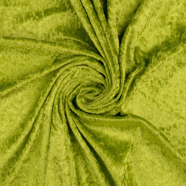 Velours fabrik Lime Grün crushed 