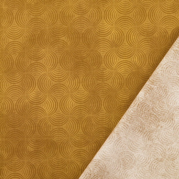 Popeline de coton tissu marron 