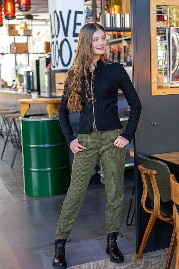 Rib Jersey fabrik Uni Schwarz