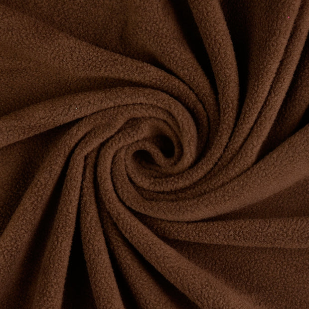 Polar Fleece fabrik Dunkelbraun gebürstet 