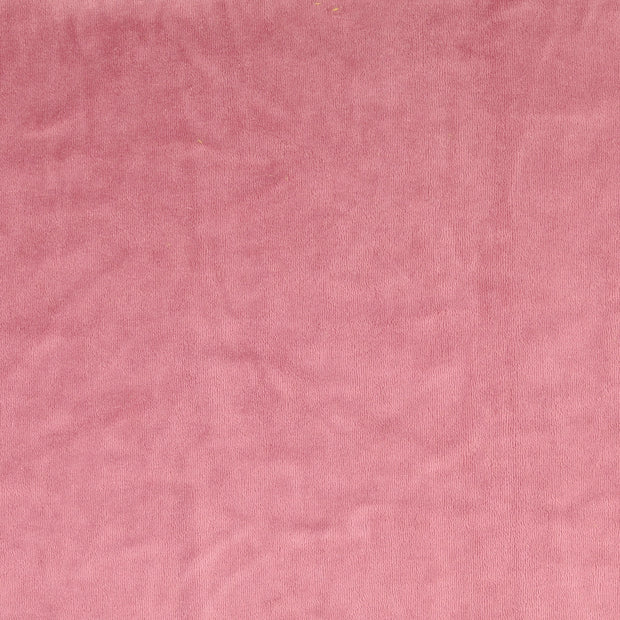 Nicky velours tissu vieux rose doux 