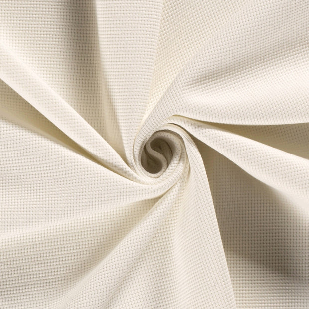 Knitted Waffle fabric Unicolour Off White