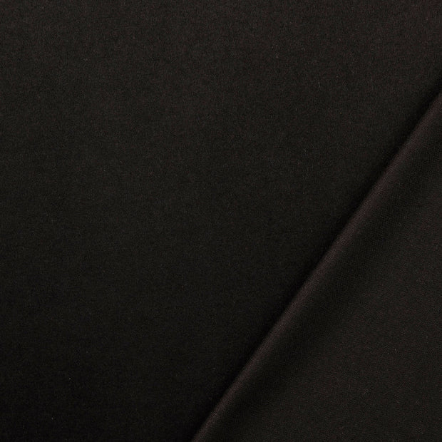 Chiffon en laine tissu noir brossé 