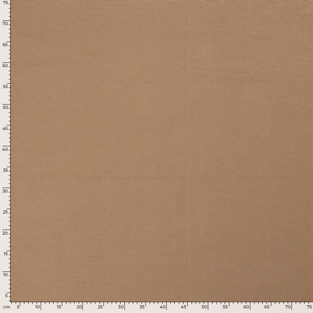 Ottoman jersey fabric Unicolour Nutmeg