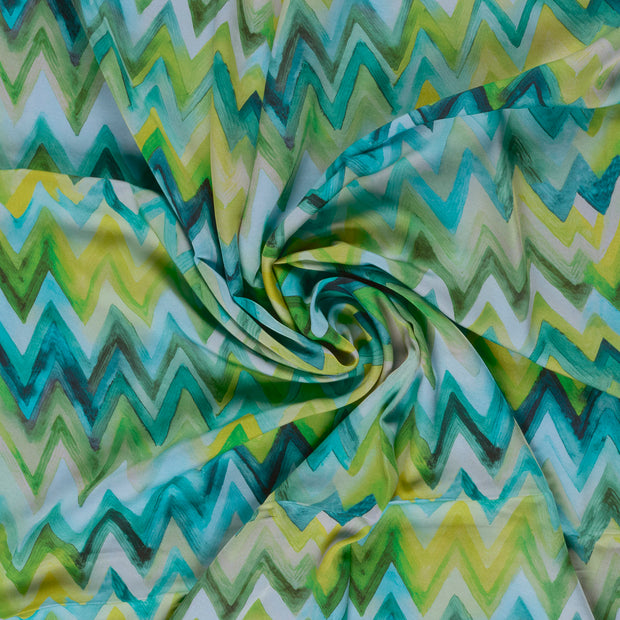 Viscose Satin fabrik Hellblau digital bedruckt 