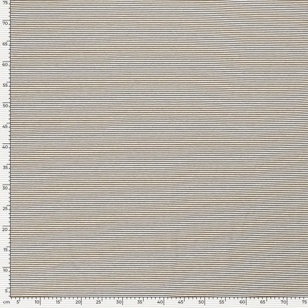 Cotton Jersey Yarn Dyed fabric Stripes Brown Taupe