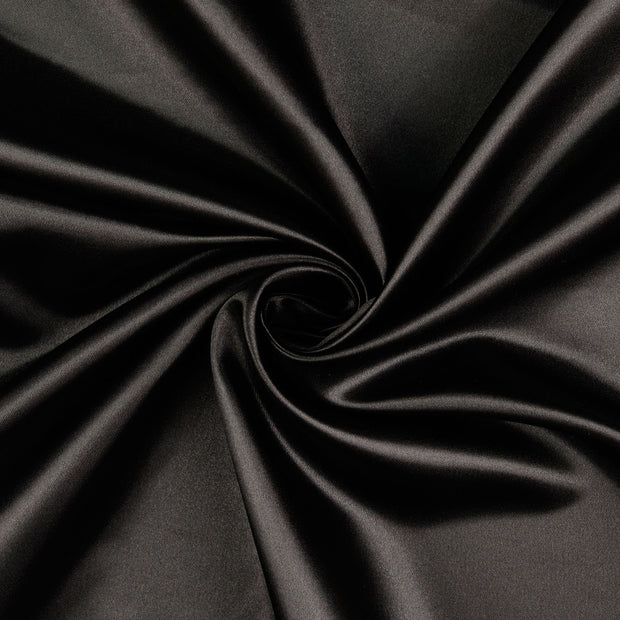 Satin fabrik schwarz 