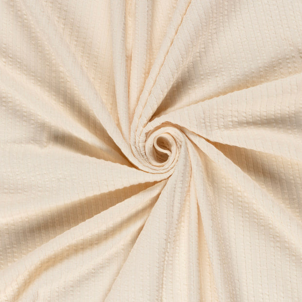 Rib Jacquard fabric Ivory 