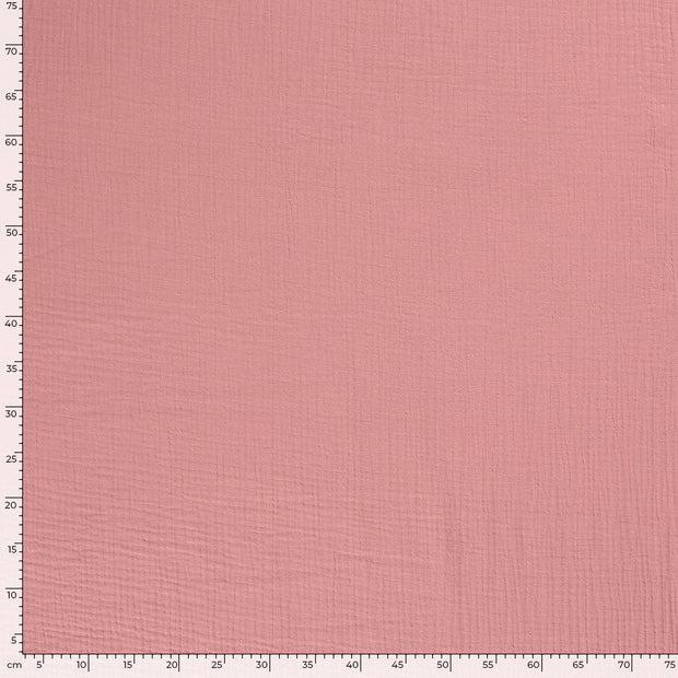 Muslin Triple Layer fabric Unicolour Pink