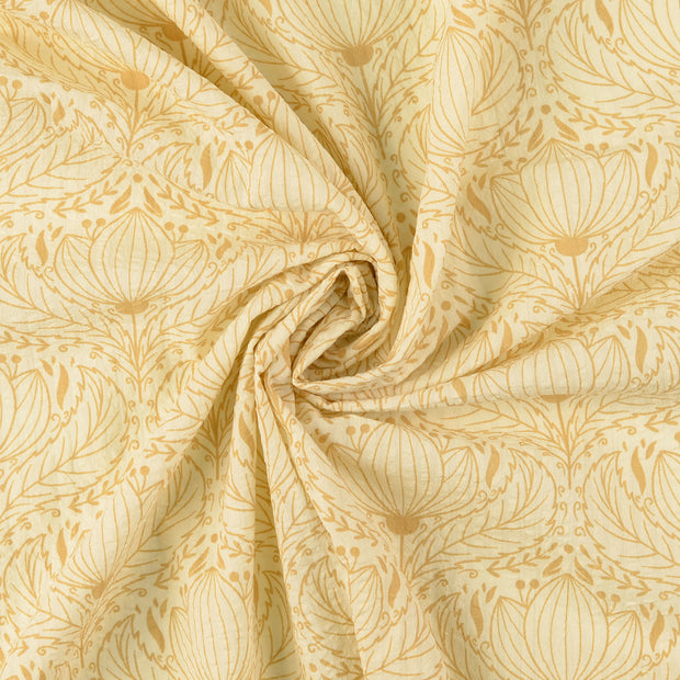 Seersucker tissu beige 