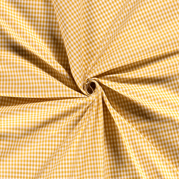Popeline de Coton tissu Ocre mat 