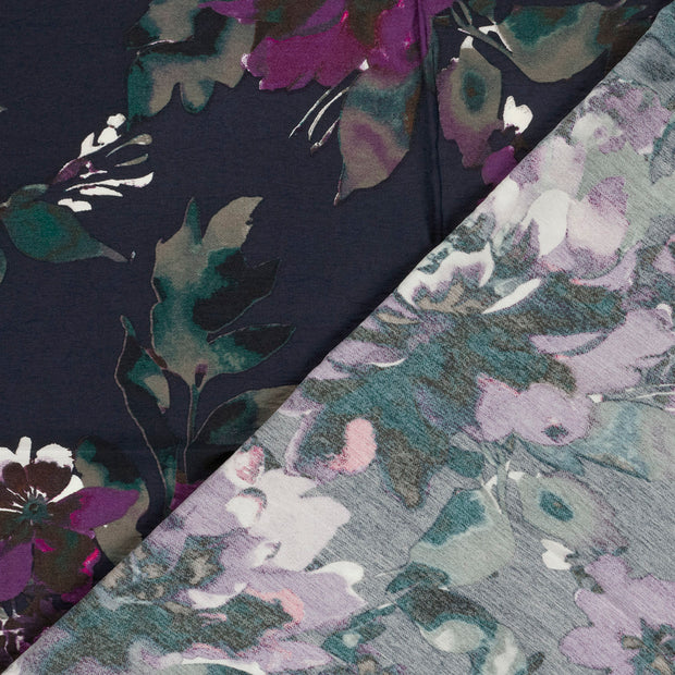 Viscose Nylon Crepe fabrik Blumen bedruckt 