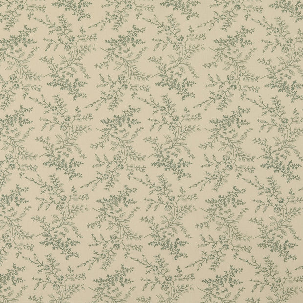 Popeline de Coton tissu fleurs Menthe