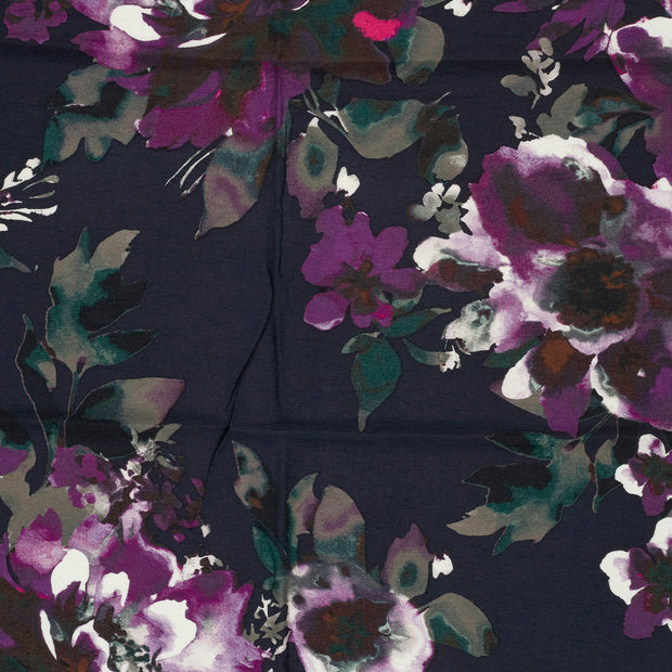 Viscose Nylon Crepe fabrik Dunkles Indigo 