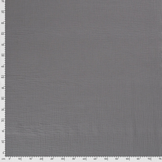 Muslin Triple Layer fabric Unicolour Grey