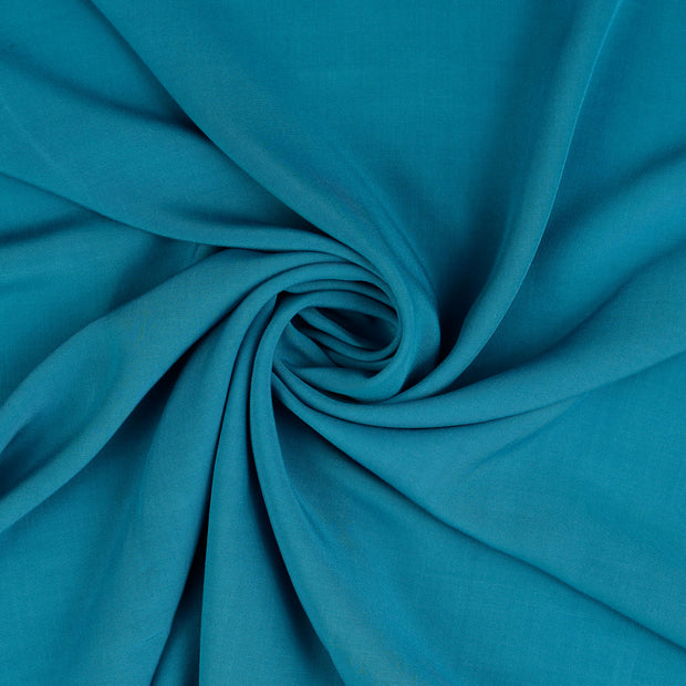 Popeline de Viscose tissu Bleu Canard 