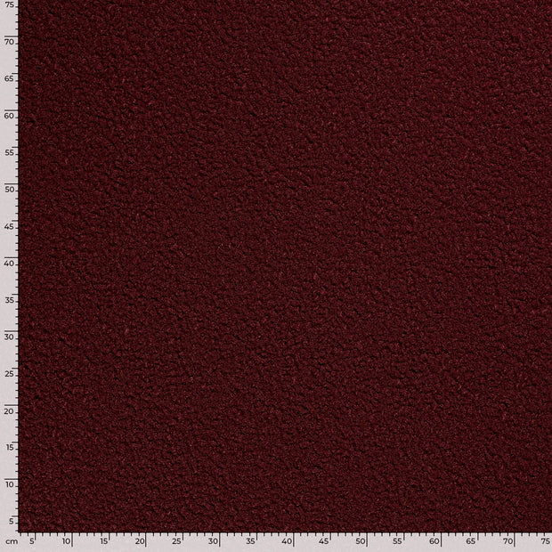 Bouclé fabric Unicolour Wine red