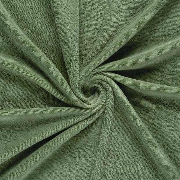 Bamboo Fleece fabric Olive Green 