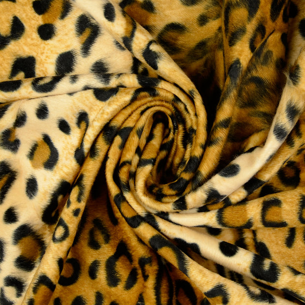 Velours tissu Camel imprimé 