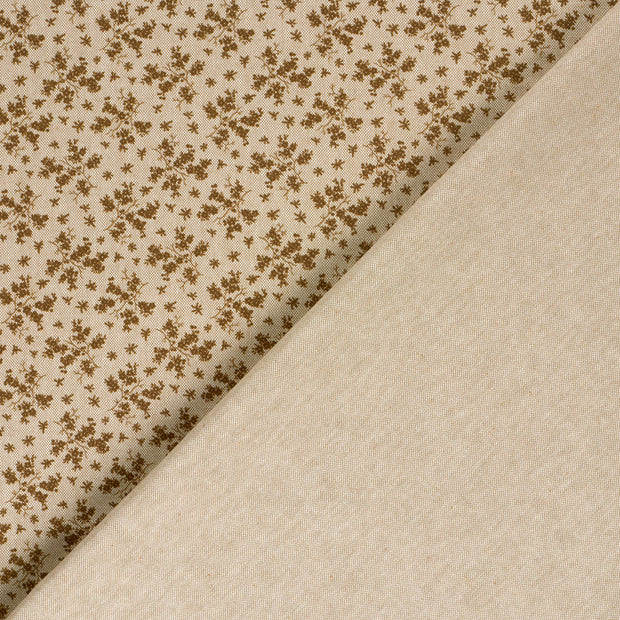Linen Look fabric Flowers digital printed 