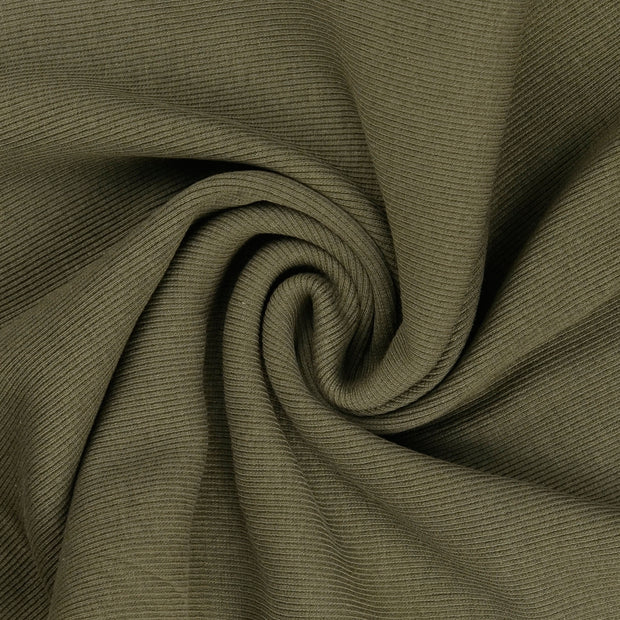 Heavy Knit fabrik Olivgrün 