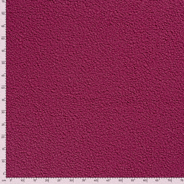 Bouclé fabric Unicolour Fuchsia