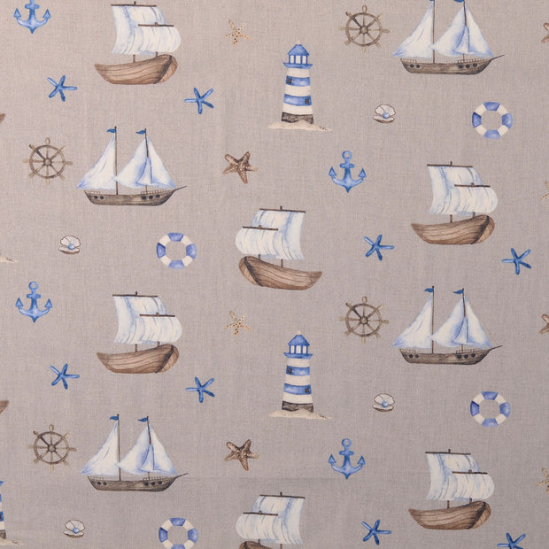 Cotton Poplin fabric Beach Beige