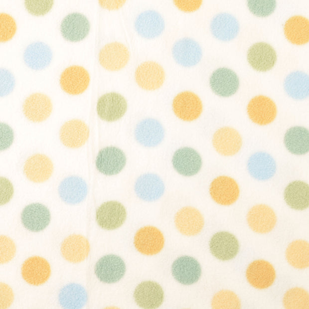 Polaire tissu pois multicolore