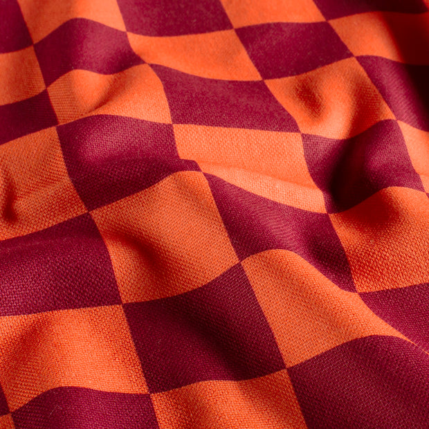 Panama fabric Checks Bordeaux