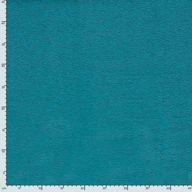 Fleece fabrik Melange Petrol