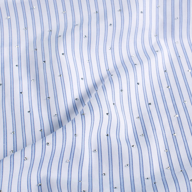 Polyester Webware fabrik Streifen Indigoblau