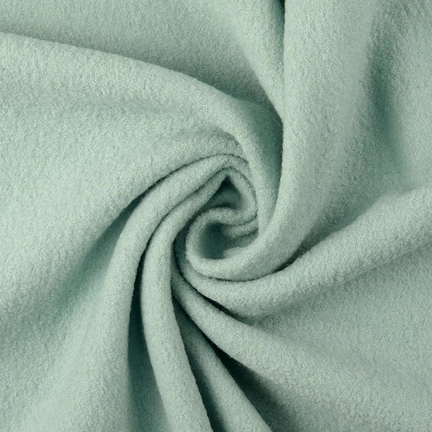 Wool Boucle fabric Dark Mint matte 