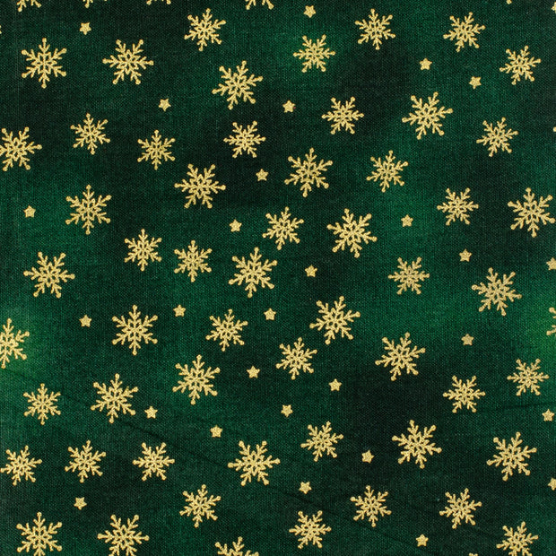 cretonne tissu Noël Vert Forêt