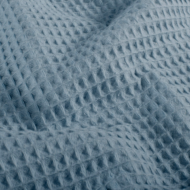 Waffle piqué fabric Unicolour Sky Blue