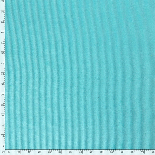 Velours Côtelé 4.5w tissu Unicolore Turquoise