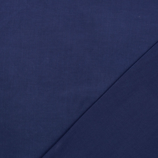 Popeline de Viscose tissu Bleu Marine 
