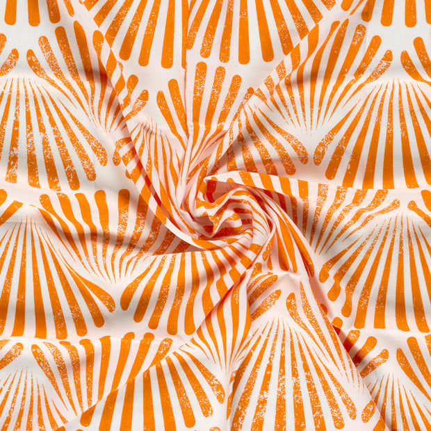 Bambus Poplin fabrik Orange bedruckt 