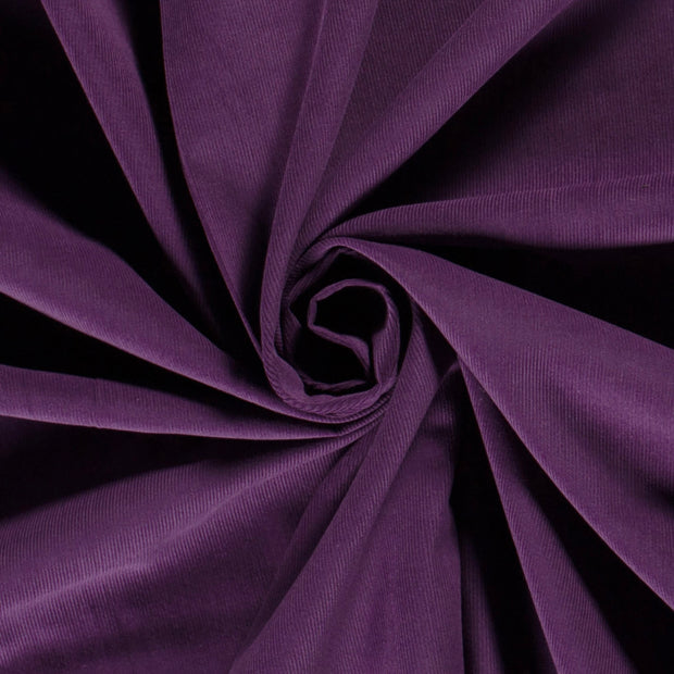 Velours Côtelé bébé 21w tissu Aubergine mat 