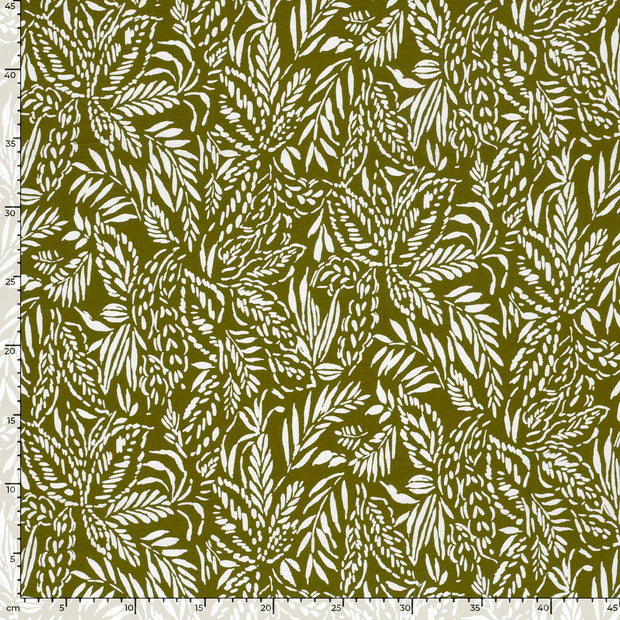 Viscose Nylon Crepe fabrik Blatter Khaki-Grün
