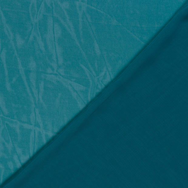 chiffon tissu Bleu Canard 