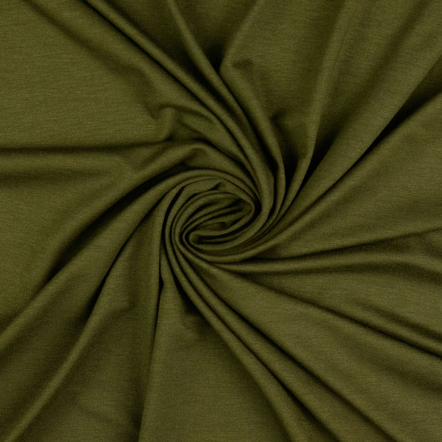 Viscose Jersey fabrik Olivgrün 