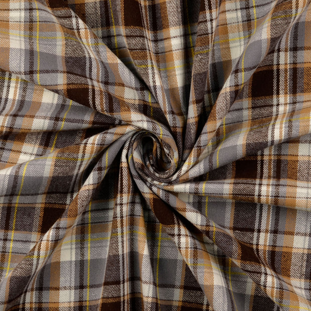 flanelle tissu marron 