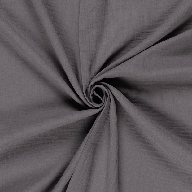 Muslin extra wide fabric Taupe Grey 