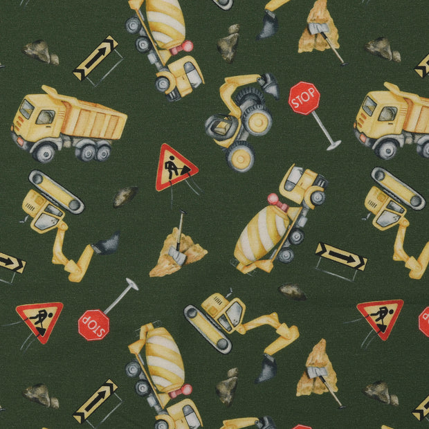Jersey fabric Construction Green