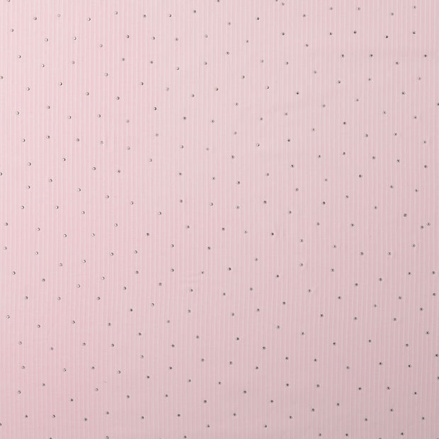 Woven Polyester fabric Stripes Light Pink