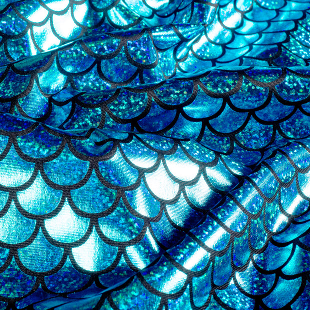 Lamé fabric Aqua bicolour 