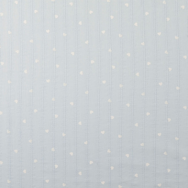 Voile fabrik Herzen Babyblau